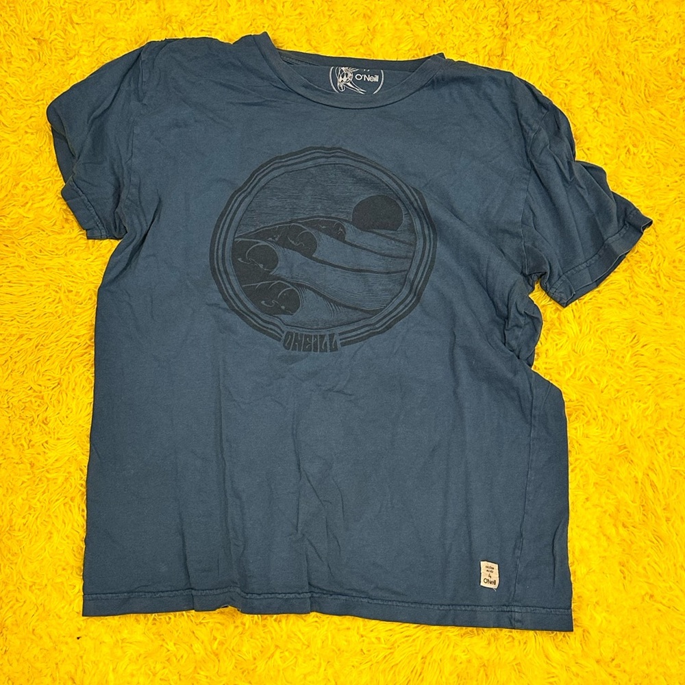 O'NEILL ORIGINALS PREMIUM WAVES SURFER TEE T SHIRT Mens M Blue Cotton